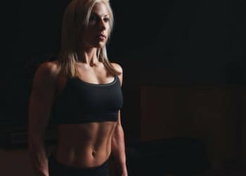 female personal trainer on a black background in Blackburn, East Lancashire